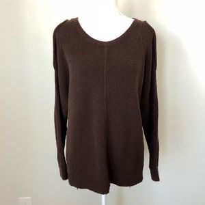 Anthro Moth Mohair Oversized Cold Shoulder Sweater